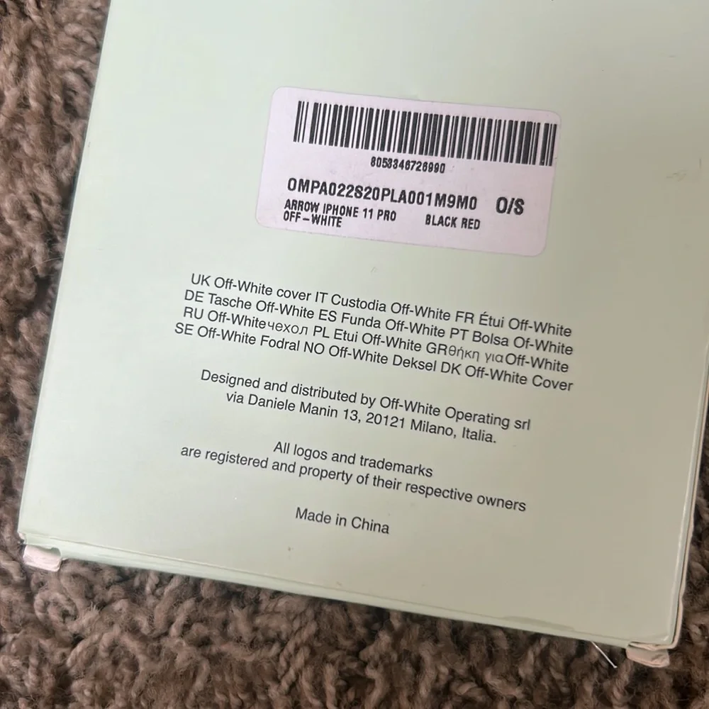 NIB‎ Off White IPhone 11 Pro Phone Case